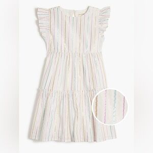 J Crew Crewcuts Dress Girls Shimmer Striped Spring Summer Sz 5 NWT